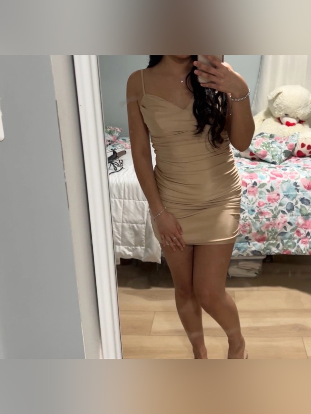 Champagne Gold Mini Dress